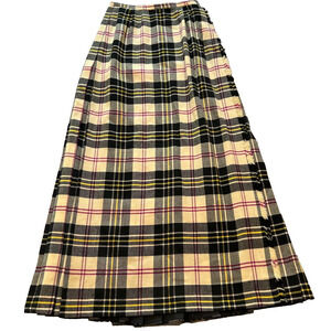 Vintage Kinloch Anderson Scotland Classic Kilted Maxi Skirt Wool Tartan size 6